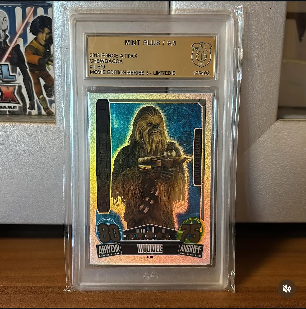 Gegradete Karte Chewbacca LE10 — Movie Edition Serie 3 Limited Edition, Bewertung 9.5
